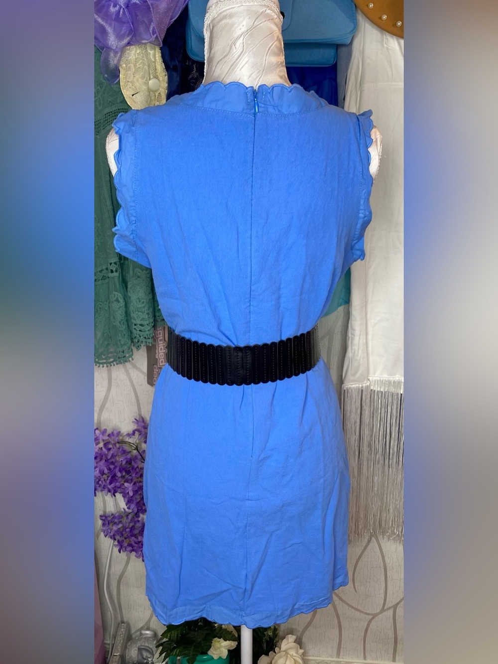 ๐๐ท Blue Ruffle Tank Shift Dress ๐ท๐ - Picture 5 of 8
